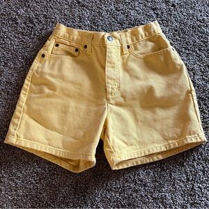 newport news yellow denim shorts